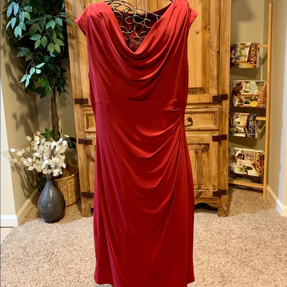 Ralph Lauren Bordeaux Jersey Dress